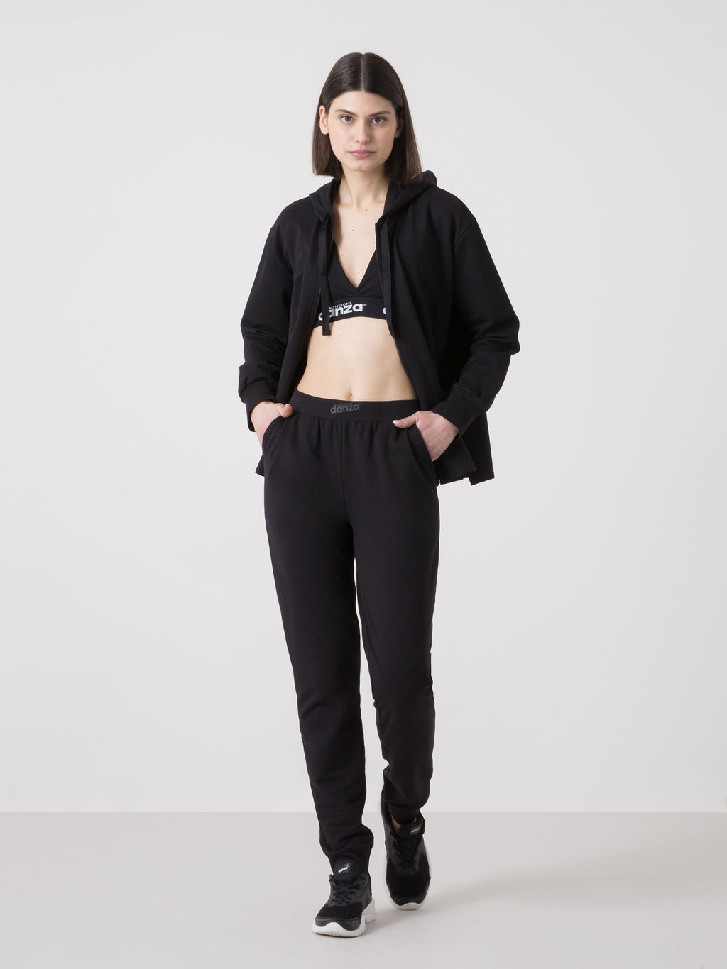 ŽENSKA PLESNA MAJICA FULL ZIP S KAPULJACOM DIMENSIONE DANZA