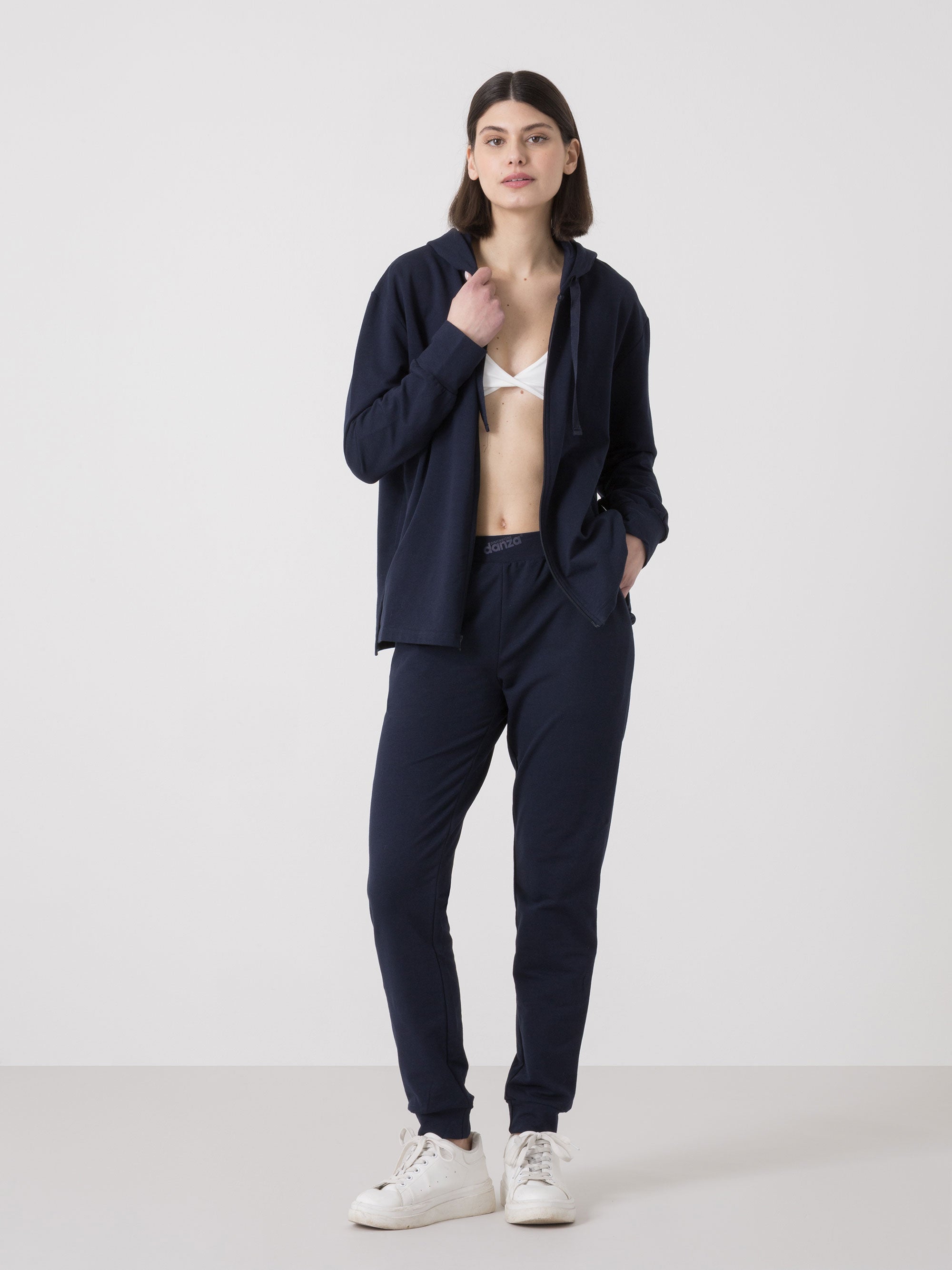 DÁMSKÁ TANEČNÍ MIKINA FULL ZIP S KAPUCÍ DIMENSIONE DANZA