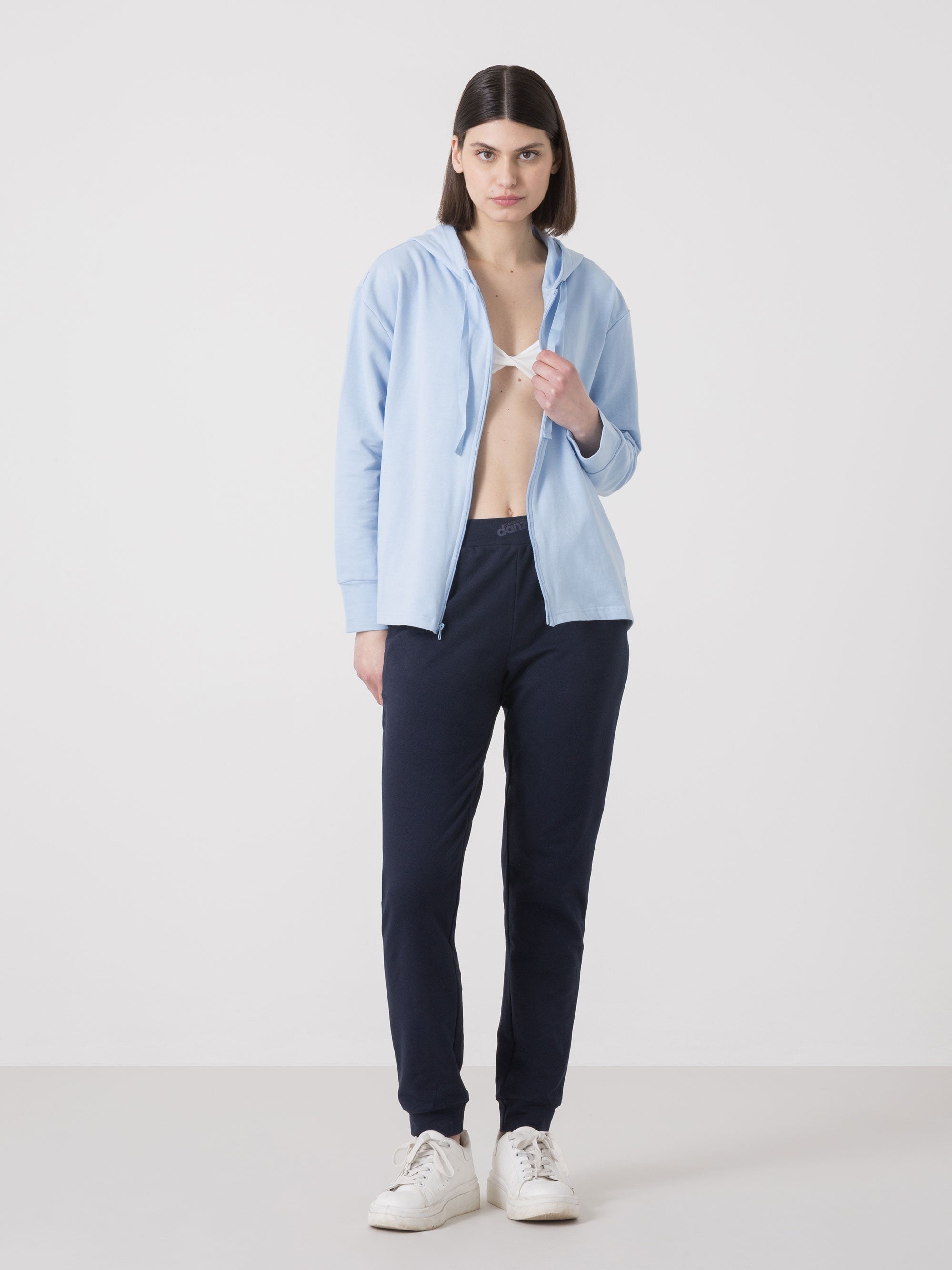 ŽENSKA PLESNA MAJICA FULL ZIP S KAPULJACOM DIMENSIONE DANZA