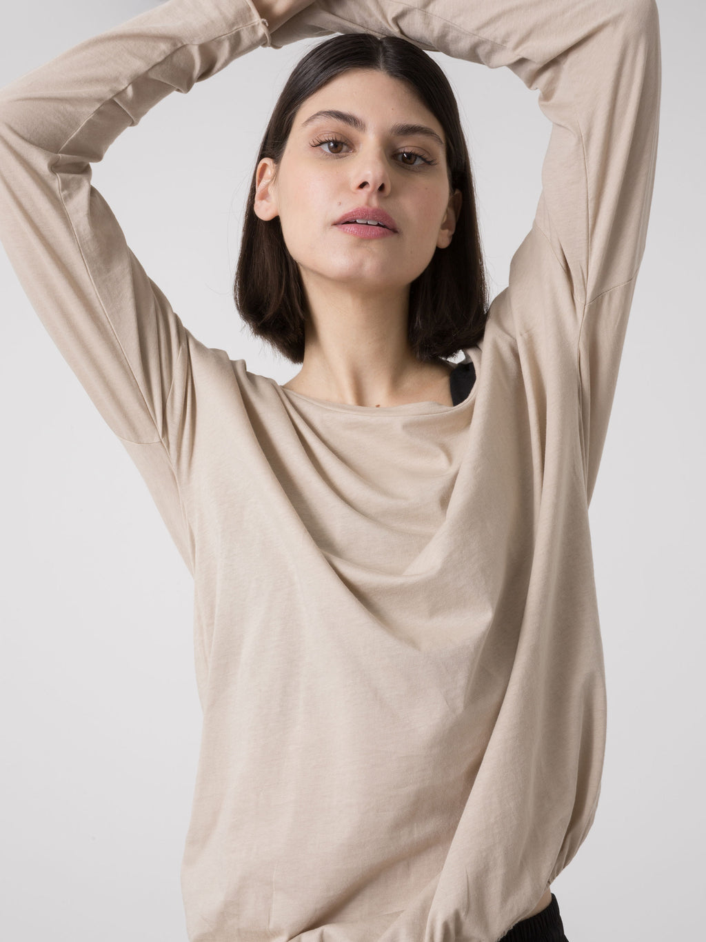 T-SHIRT DE MULHER DIMENSIONE DANZA EM JERSEY DE MANGA COMPRIDA COM DECOTE BARCO