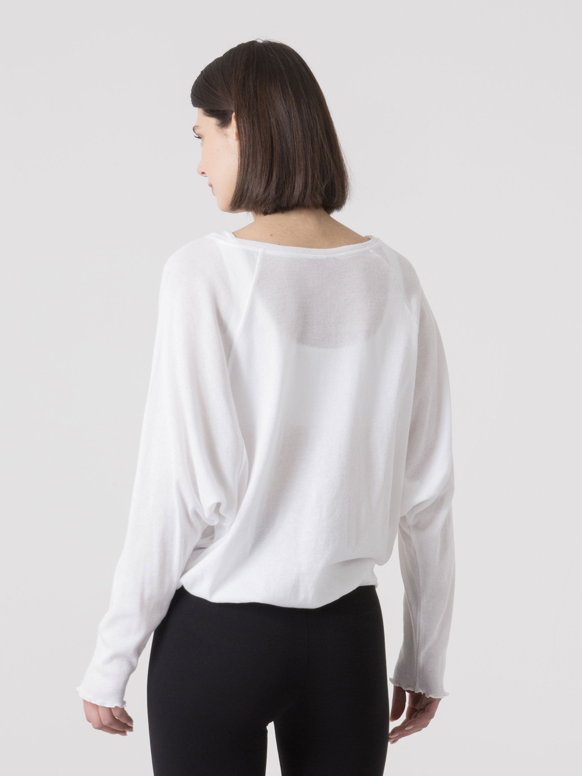 DÁMSKÉ TRIČKO DIMENSIONE DANZA S DLOUHÝM RUKÁVEM Z BAVLNY S KULATÝM VÝSTŘIHEM