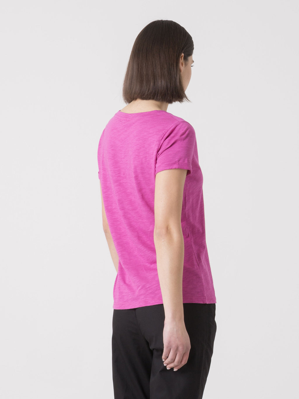 T-SHIRT DONNA DIMENSIONE DANZA IN SLUB JERSEY CON SCOLLO A V