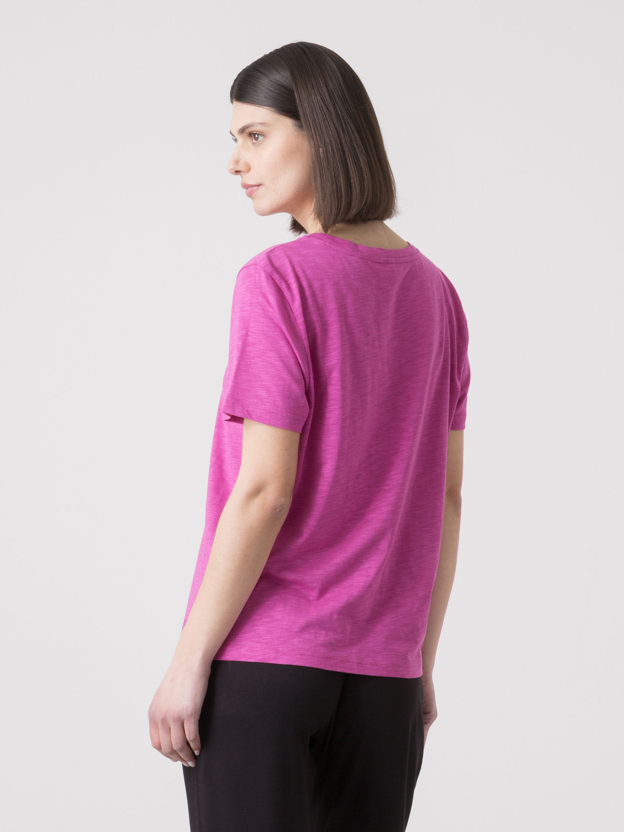 DÁMSKÉ TRIČKO DIMENSIONE DANZA ZE SLUB JERSEY REGULAR FIT S KULATÝM VÝSTŘIHEM