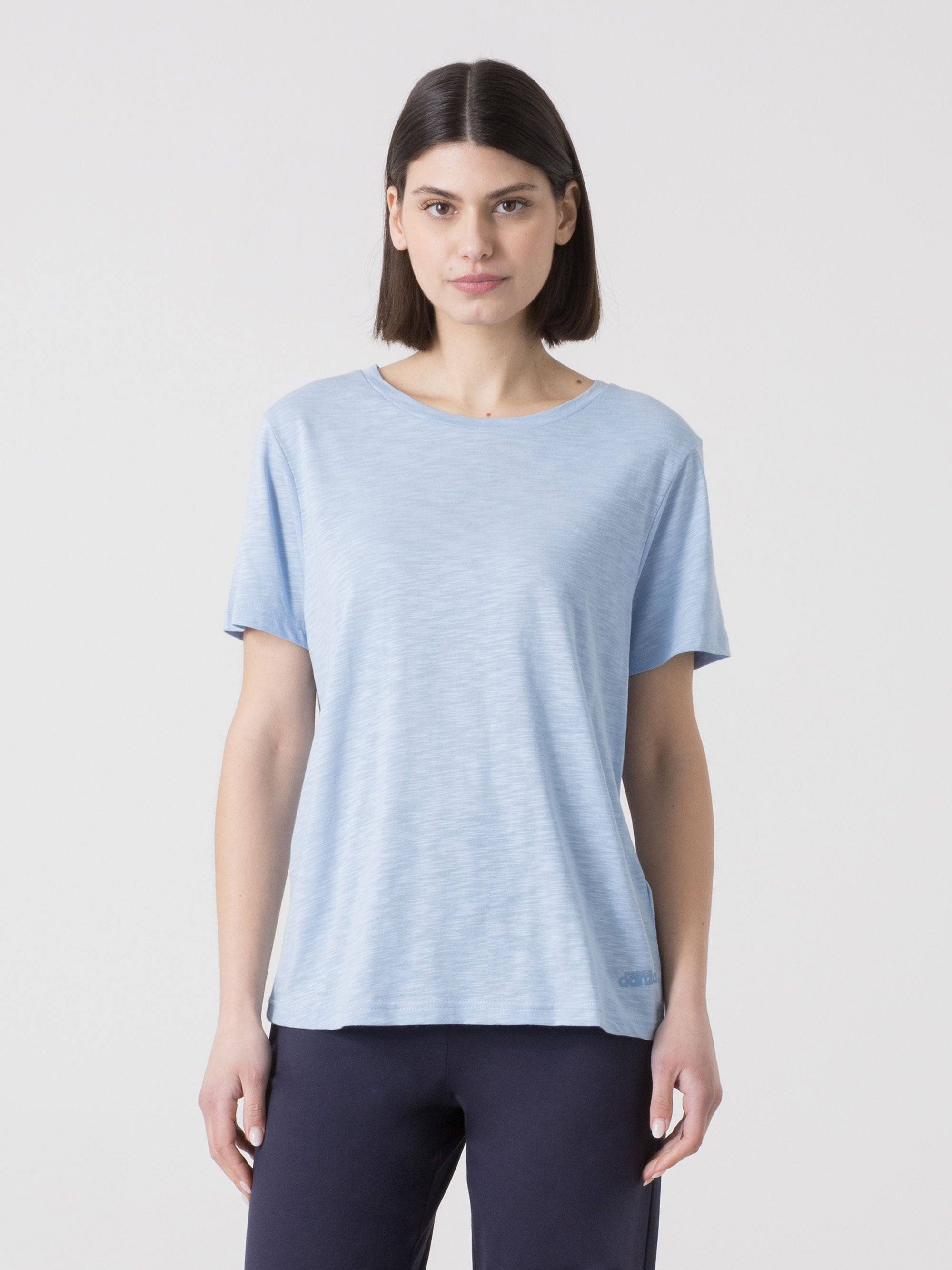 DÁMSKÉ TRIČKO DIMENSIONE DANZA ZE SLUB JERSEY REGULAR FIT S KULATÝM VÝSTŘIHEM