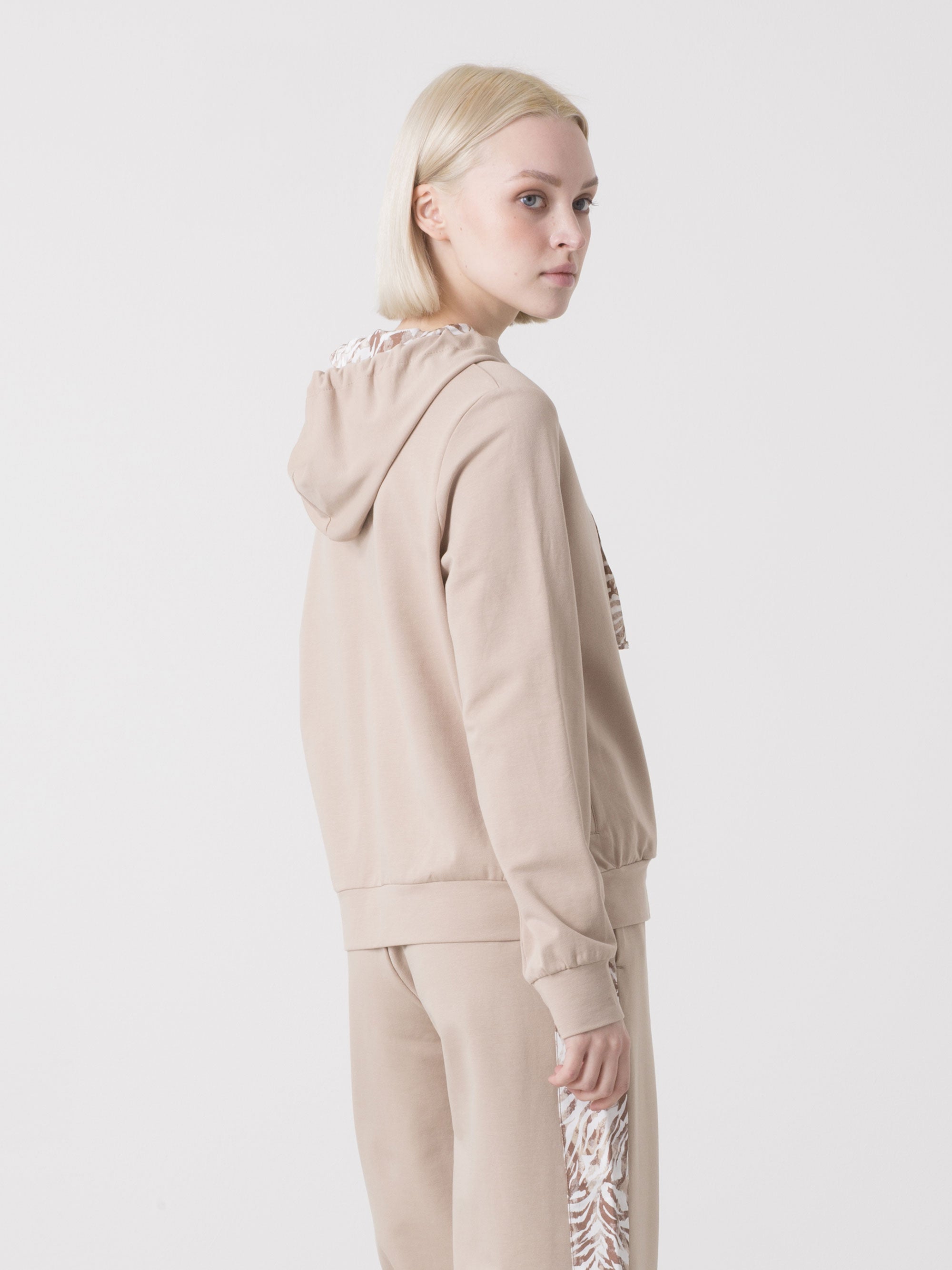 DIMENSIONE DANZA NAISTEN TÄYSVETOKETJULLINEN HUPPARI, STRETCH JA ANIMALIER-YKSITYISKOHDAT