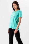 T-SHIRT IN COTONE FIAMMATO CON DETTAGLI LUREX